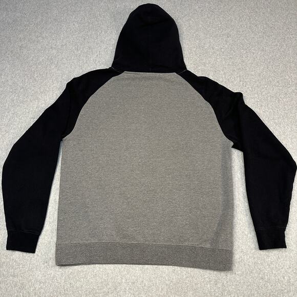 Independent Trading Company Sweatshirt Hoodie Mens L Fleece Gray Black Pullover - Picture 4 of 8